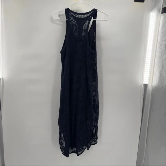 RAG & BONE New York $495 Navy Mesh Lace Lined Stella Midi Dress Size S - Picture 13 of 13